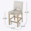 Ensemble de 2 tabourets de comptoir 27 pouces, tissu