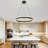 Dilnoza Ring Unique Wagon Wheel LED Pendant Modern Farmhouse Remote Dimming-1425102862-1453470161