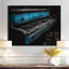 «Blue Black Vintage Piano Music - Art mural de musique-136104951-106126955