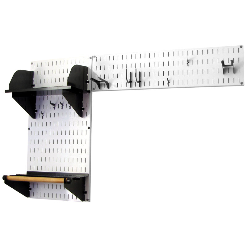 Metal Laundry Room Organizer, White / Black
