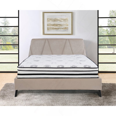 12-Inch Mattress Highly Breathable Quilted Cover Hybrid Mattress, White, Plush Foam Mattress In A Box, Luxury Comfort Mattress