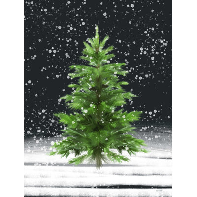 Neige de Noël - reproduction sur toile tendue