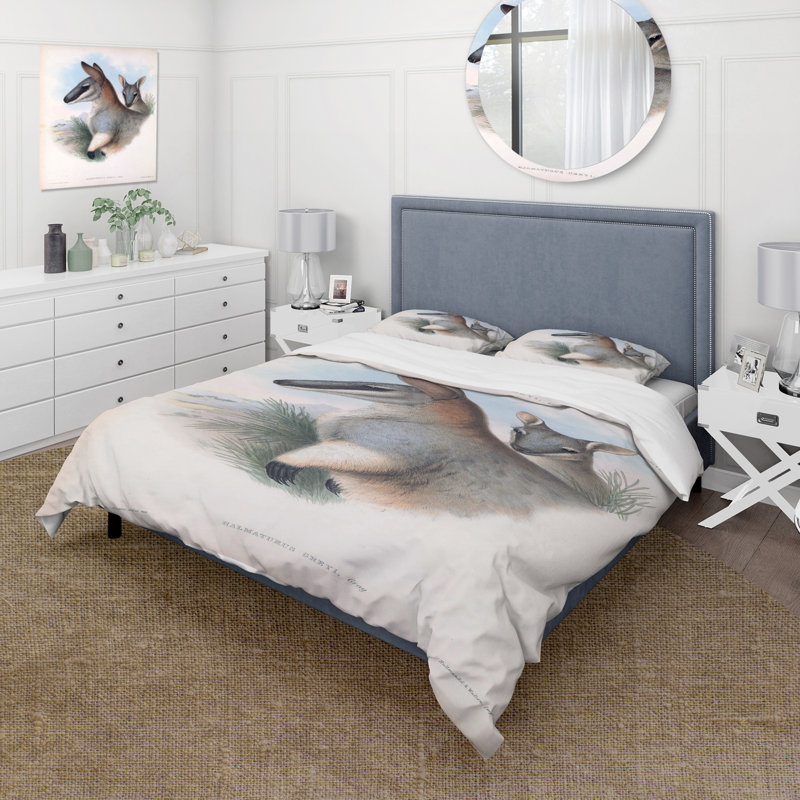 Ensemble de housse de couette en microfibre brun clair / vert clair, Housse de couette simple + 1 taie décorative stan