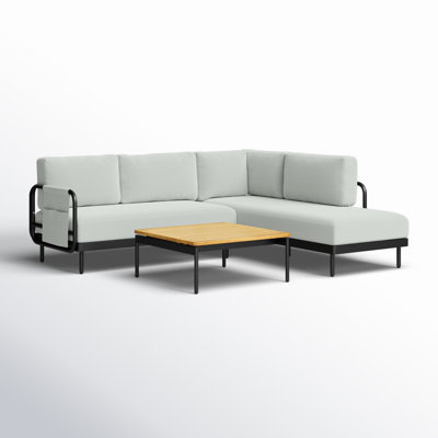 Evani Aluminum Patio Sectional with Coffee Table