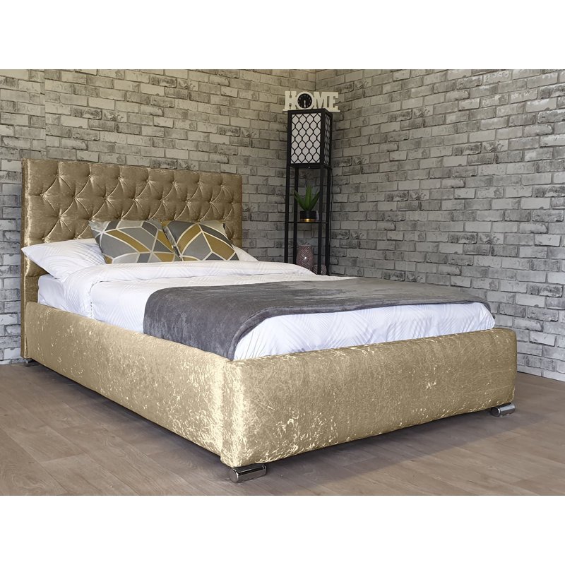 Upholstered Bed, Champagne, Small Double (4')
