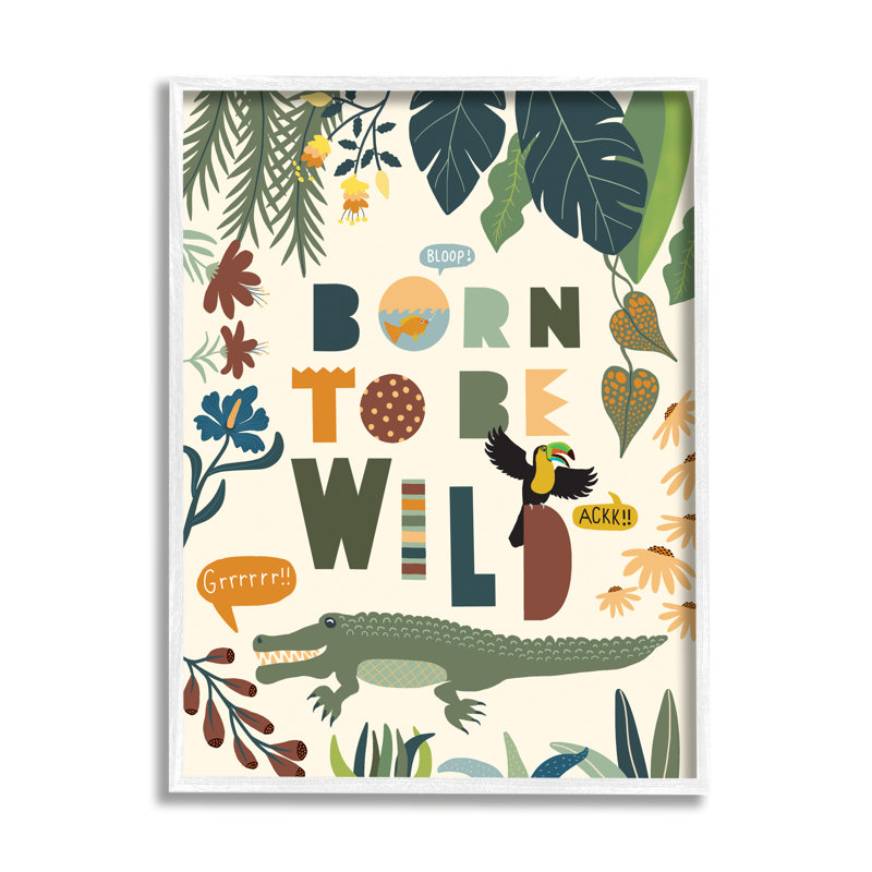 Born To Be Wild - impression, Giclée encadrée blanc bord de mer, H 14 po x l 11 po x P 1,5 po