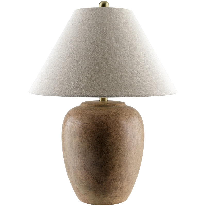 Lampe de table en céramique Eustacia, Brun délavé