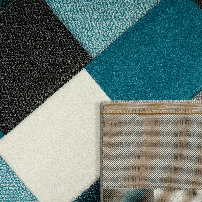 Gunay Geometric Area Rug, Rectangle 60 x 110cm
