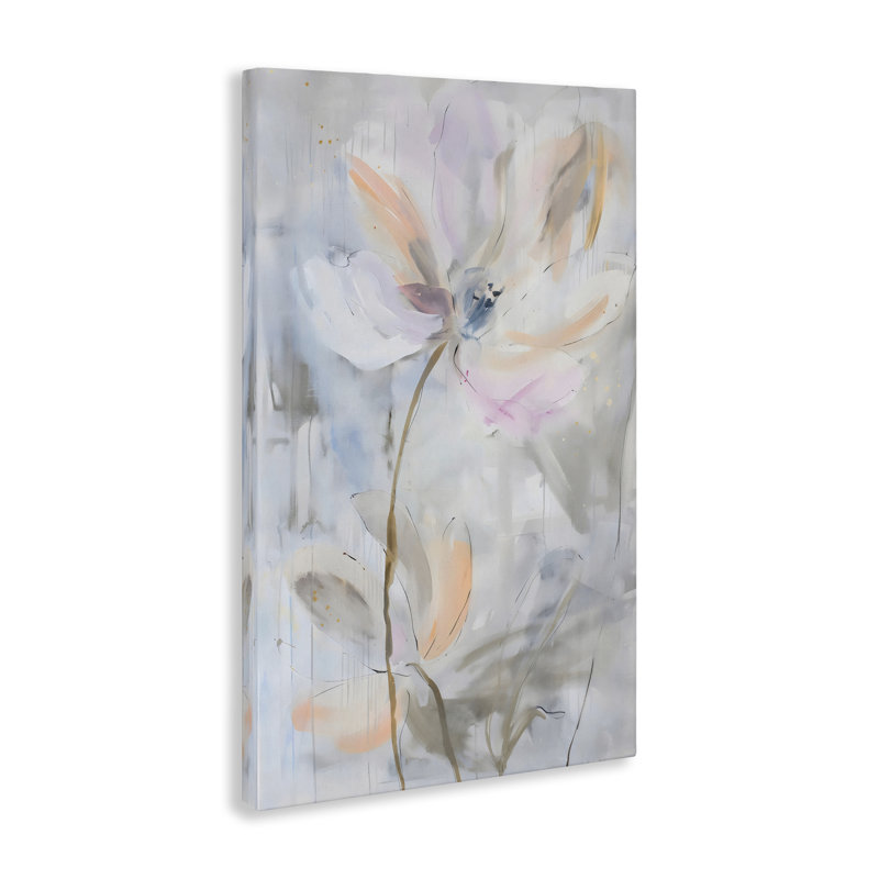 Toile abstraite à motif floral abstrait, conception par LSR Creative Studio, H 20 po x l 30 po