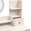 Meuble-lavabo avec miroir et tabouret rembourré
