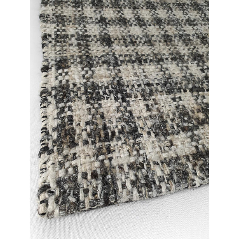 Struttura Hand Loomed Rectangle Indoor Area Rug in Natural Black, Rectangle 12 pi x 15 pi