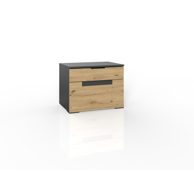 Jase 58cm W Manufactured Wood Bedside Table