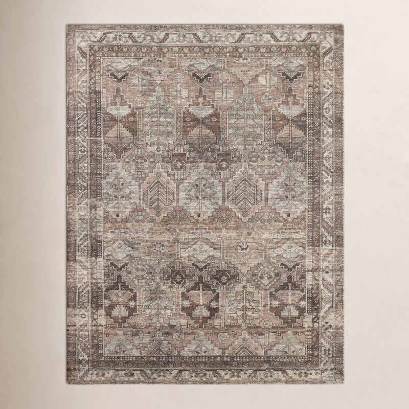 Amber Lewis x Loloi Billie Oriental Clay/Sage Area Rug, Rectangle 8'6" x 11'6"