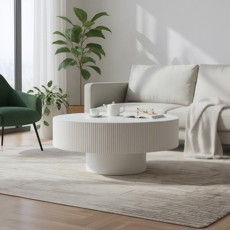 Table basse en l 30,3 po x P 30,3 po x H 13,8 po - Blanc