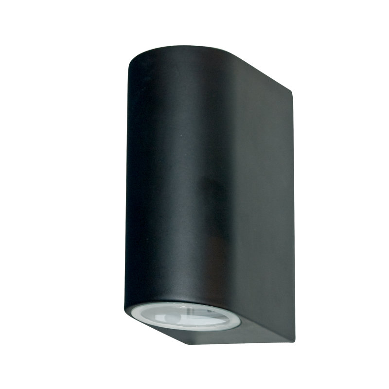 Amelia Powder Coated Finish 2 - Bulb 15cm H Outdoor Armed Sconce, Black