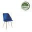 Chaise rembourrée en velours Amaia avec pieds dorés-197675581