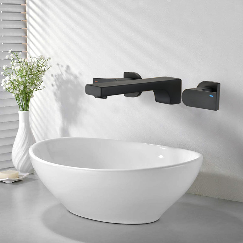 Wall Mounted Optional 2-handle Bathroom Faucet