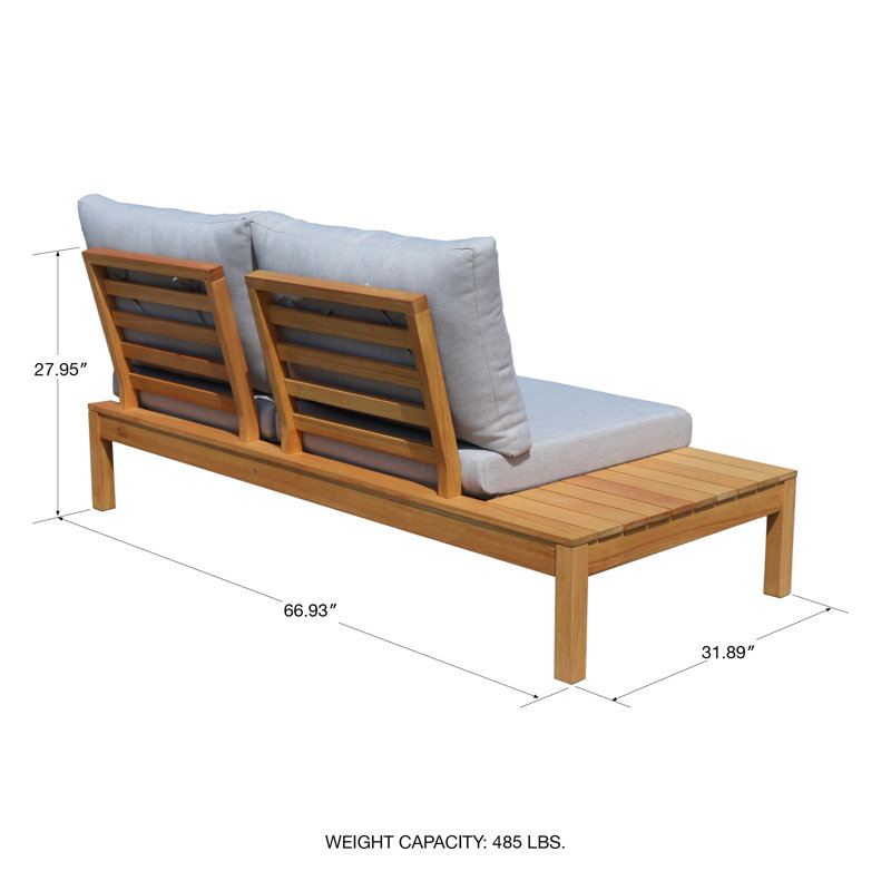 Ensemble de conversation modulaire avec coussins 4 pièces Waller