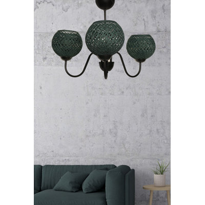 3 - Light Dimmable Globe Chandelier
