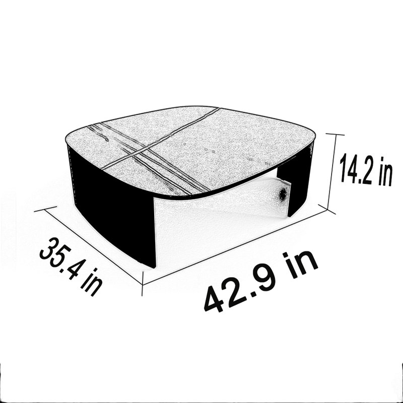 Modern Luxury Rockboard Coffee Table, Black