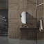 Panneau mural acoustique en placage de bois véritable - Grille en polyester à lattes insonorisantes et collées à plat pour le salon, le studio ou la salle de piano - Installation facile