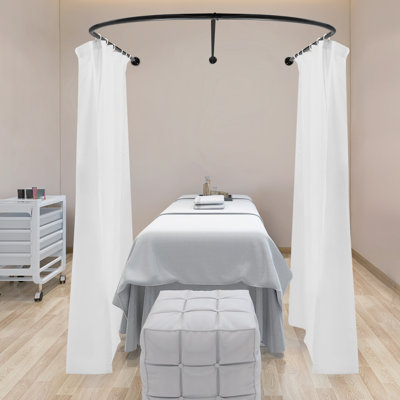 U-Shaped Beauty Salon Partition Curtain/Room Divider With Curtain by Ebern Designs