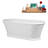 65" Streamline Soaking Freestanding Tub and Tray With Internal Drain-101697781