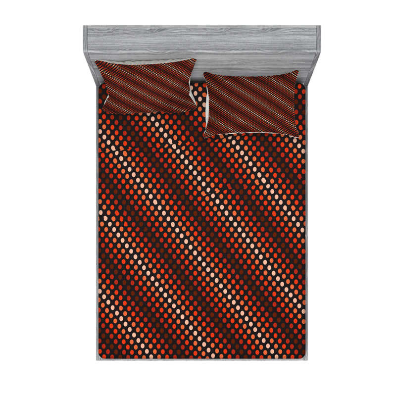 Ensemble de draps Funky Nostalgic In Contrast, Ensemble de drap pour grand lit avec drap-housse