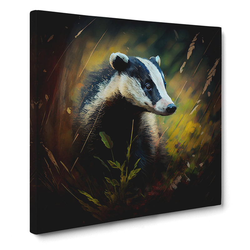 Badger Post-Impressionism - No Frame Print, 35cm H x 35cm W x 3cm D