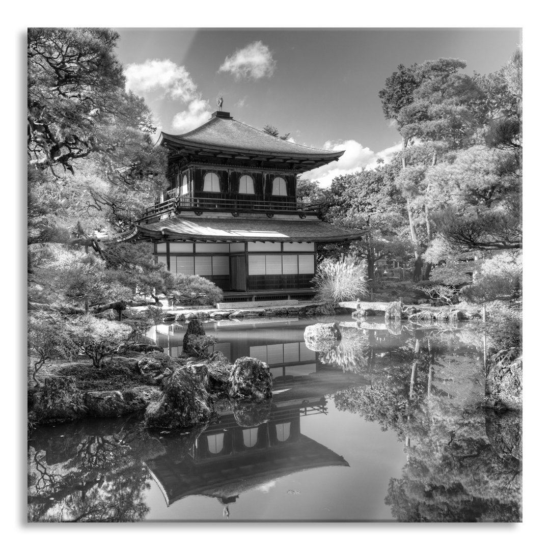 Ungerahmtes Foto auf Glas "Ginkaku-ji Temple in Kyoto"