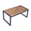 4 meubles de patio: plateau de table en bois, noir et brun modernes, pour l'extérieur Cour: table, coussins