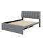 Lit plateforme tapissier avec lit gigogne simple, lit plateforme en molleton Teddy-983989199-983989198