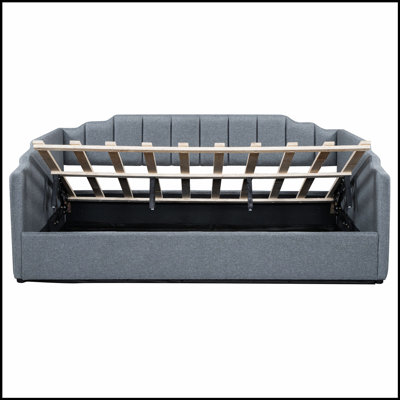 Upholstered Daybed with Underneath Storage, Timeless Design and Sturdy Frame for Modern Living Spaces