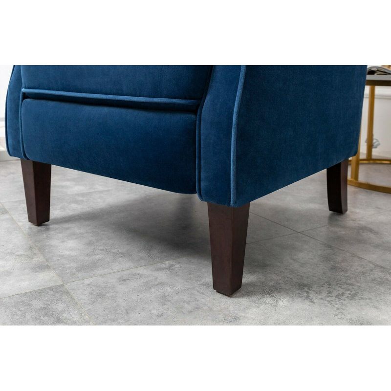 Phyllis Manual Recliner, Blue Velvet