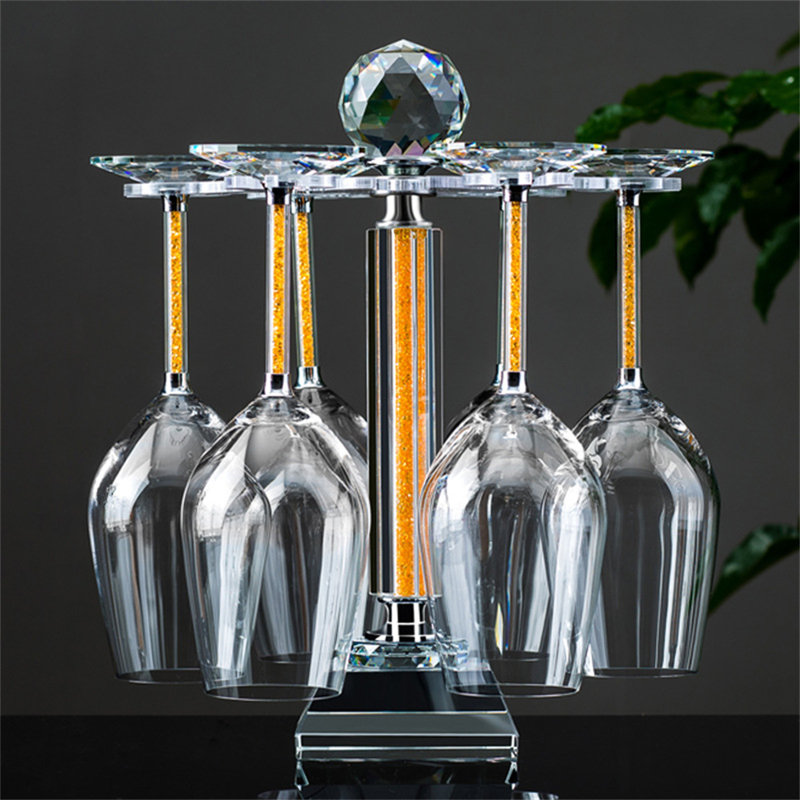 Support de rangement pour verres à vin en verre de cristal Keirstan