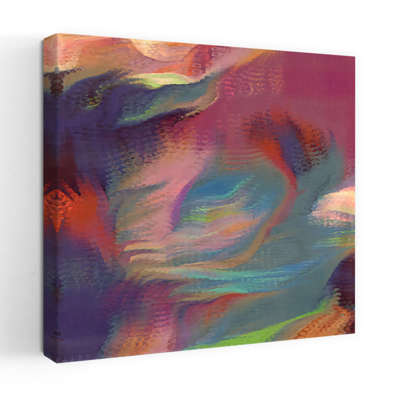Art contemporain, art abstrait, H 18 po x l 18 po