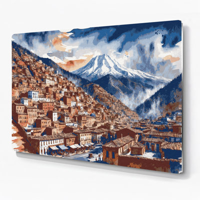 Art mural mauve en villes, La Paz, Bolivie