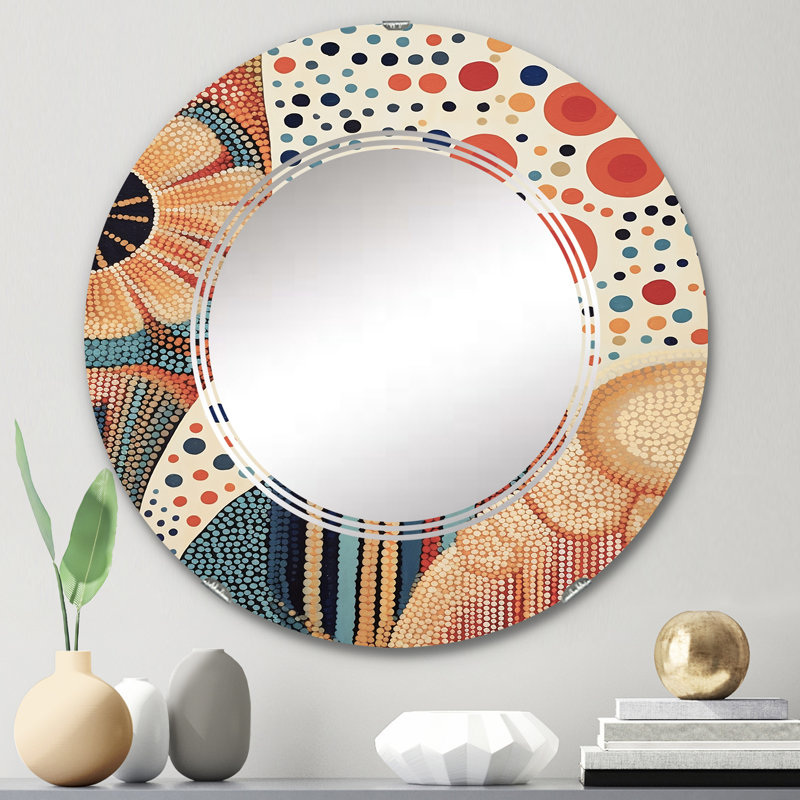 Shivam - Modern Wall Mirror Round, 24 po x 24 po