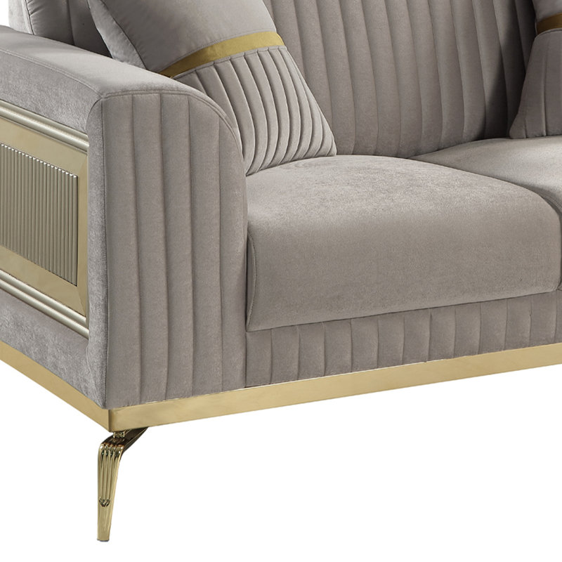Causeuse en tissu Antigua, Taupe