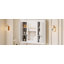 Armoire de salle de bain avec miroir, armoire à pharmacie murale avec 4 tablettes, armoire de rangement avec miroir