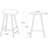 Upholstered Leather Counter Stool with Iron Frame