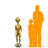 Gold Alien Roswell Life Size Statue