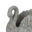Grande jardinière Jina avec détails de cygne sculptés, terre cuite grise-109660892