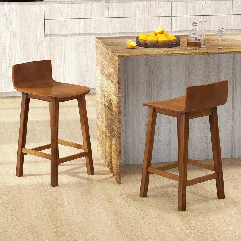 Itsuko  Wood 24.5'' Counter Stool, 2