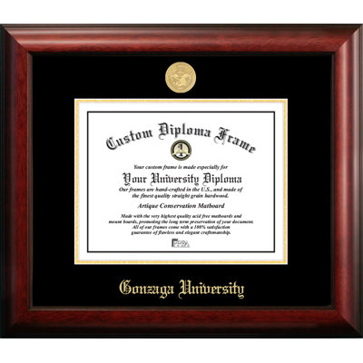 Cadre photo diplôme en relief university Gonzaga