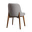 2 chaises de salle à manger gris clair avec pieds en bois massif noyer et dossier ergonomique incurvé-2051890325