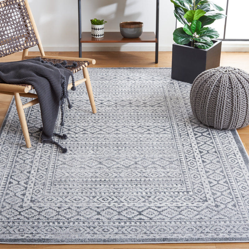 Tapis gris / ivoire Gracie-Lou 658, Rectangle 4 pi x 6 pi