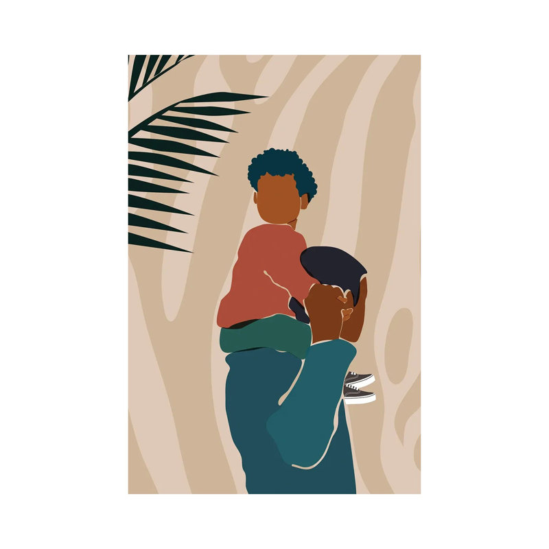«Father Son Duo», reproduction d'art sur toile tendue, H 12 po x l 8 po x P 0,75 po