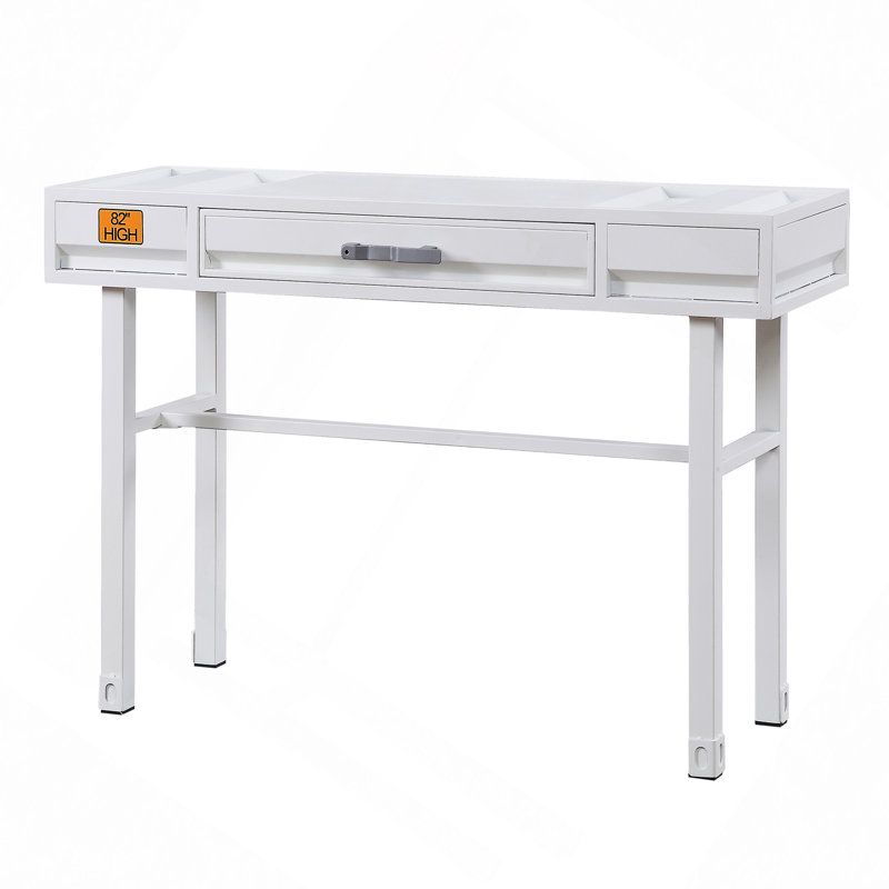 Bureau d'écriture blanc avec 1 tiroir