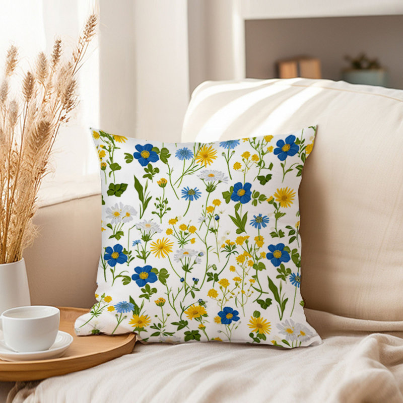 Botanical Flowers Array V Cottage & Cottagecore, 18"H x 18"W